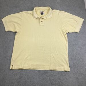 Cutter & Buck Solid Yellow Short‎ Sleeve Polo Shirt Mens Size XL Cotton